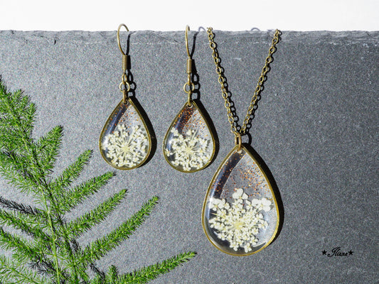 Wilde Möhre mit Glitzer - SET antik bronze 0585