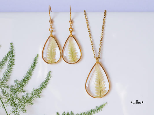 vintage Farn - SET Edelstahl gold 0577