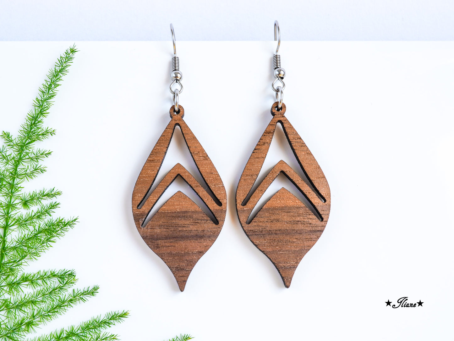 Holzohrringe Boho #1
