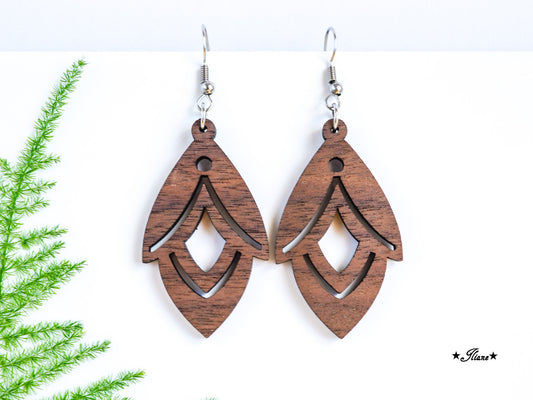 Holzohrringe Boho #3