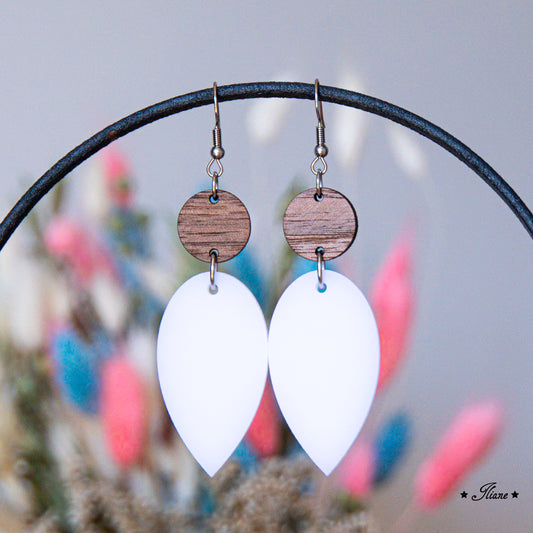 Essential Collection - White (translucent) - Acryl-Ohrringe