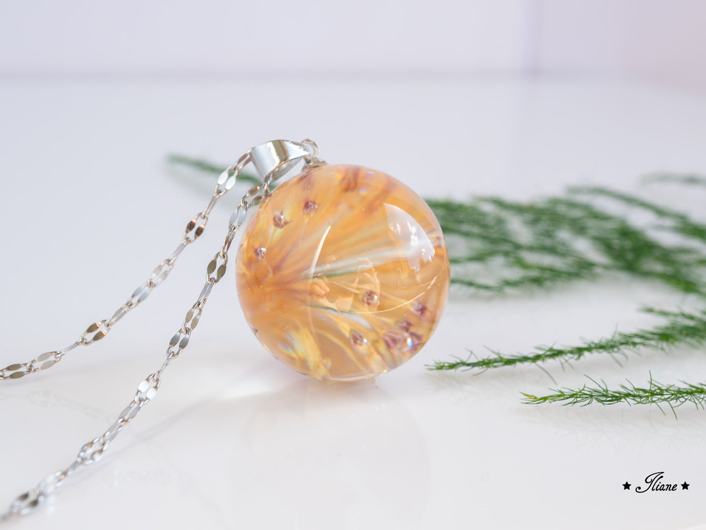 Kette Kugel mit Astranie - silber 0843