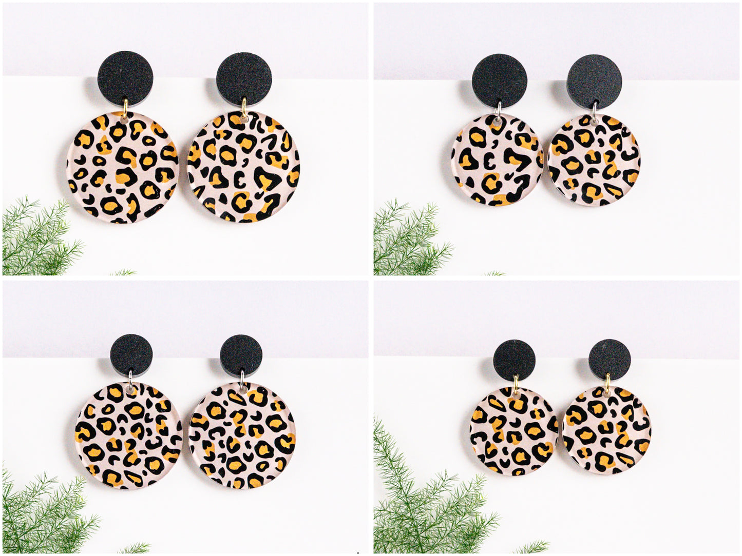 Leo Collection - rund - Acryl-Ohrstecker