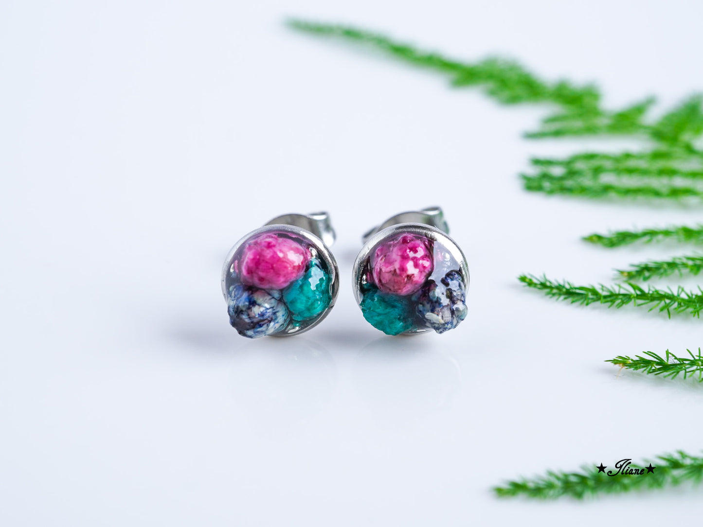 Reisblume - Ohrstecker aus Edelstahl silber 0763