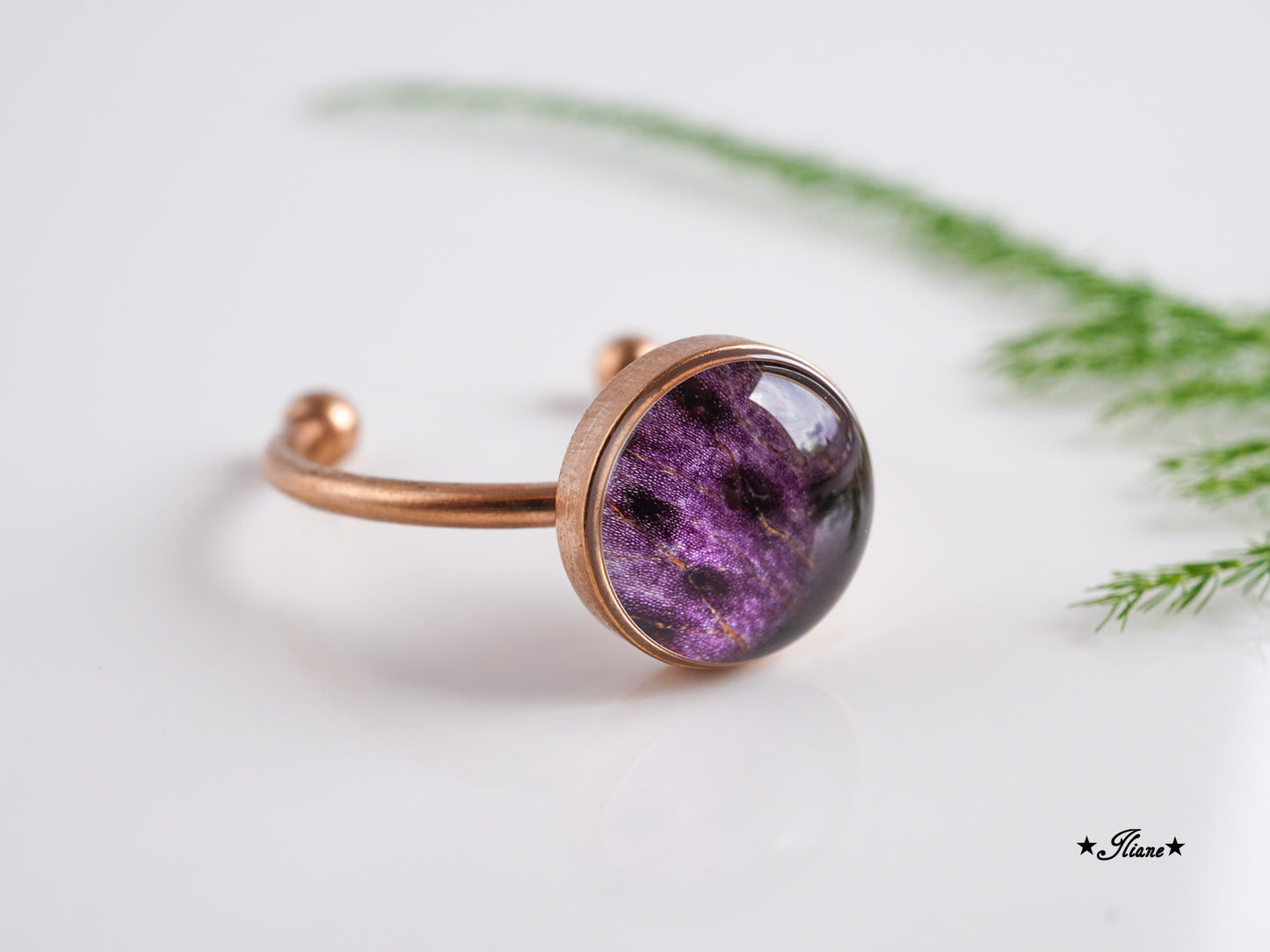 Lilie - Ring Edelstahl silber, gold oder roségold