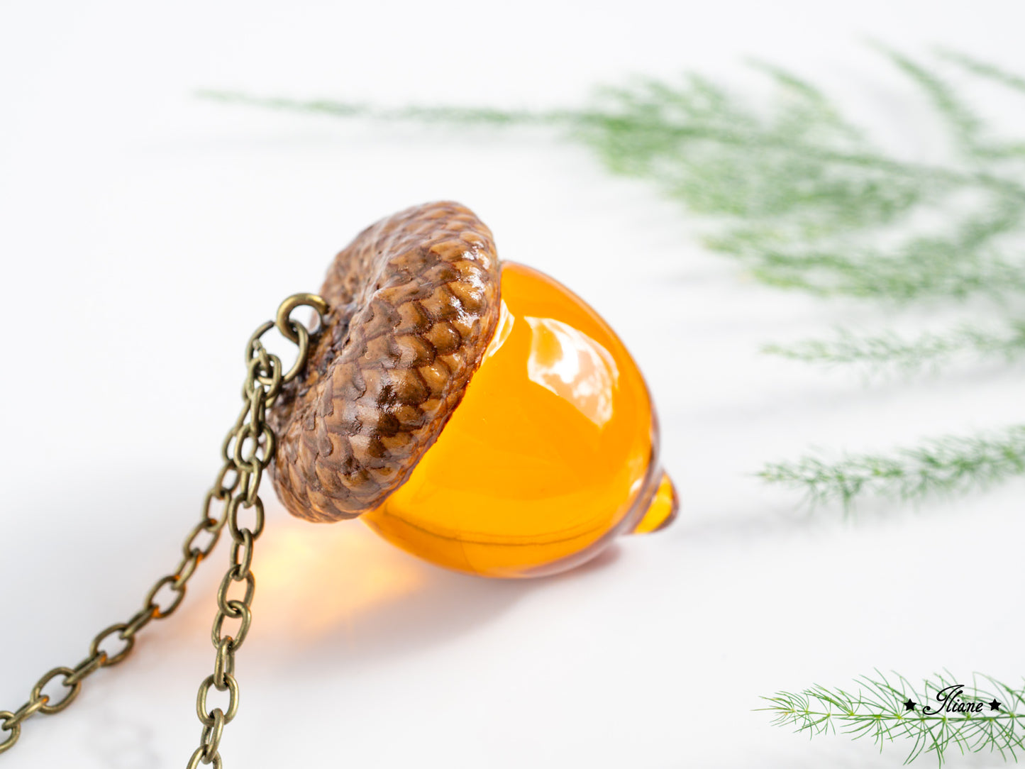 Kette mit Eichel antik bronze