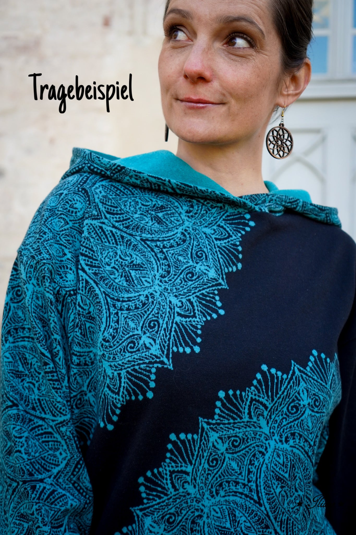 Holzohrringe Mandala Boho rund #22