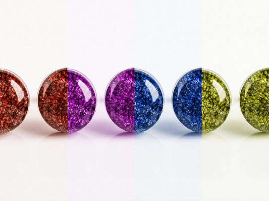 Wunschstecker - Ohrstecker aus Edelstahl mit Metallic silber oder gold